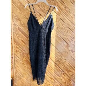 Bardot Black Lace Midi Dress